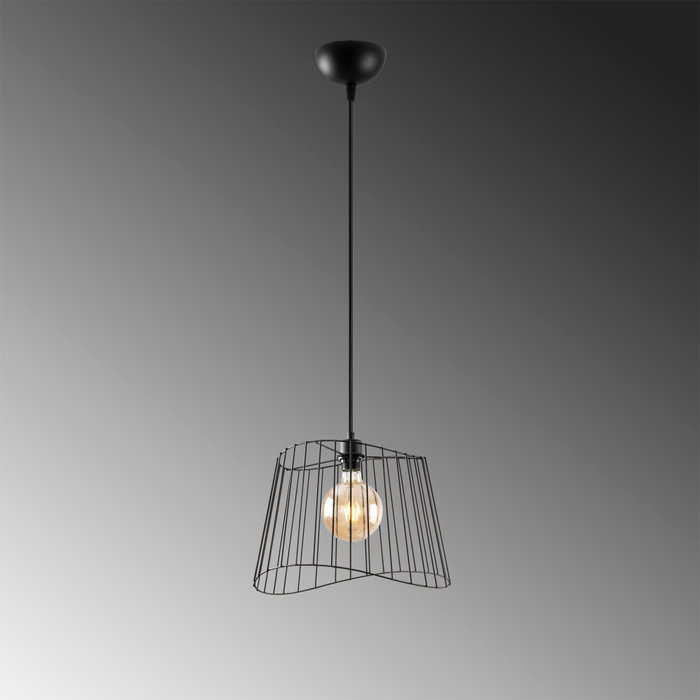 Opviq Lámpara de araña industrial negra con altura ajustable Opviq Lámpara de araña industrial negra con altura ajustable